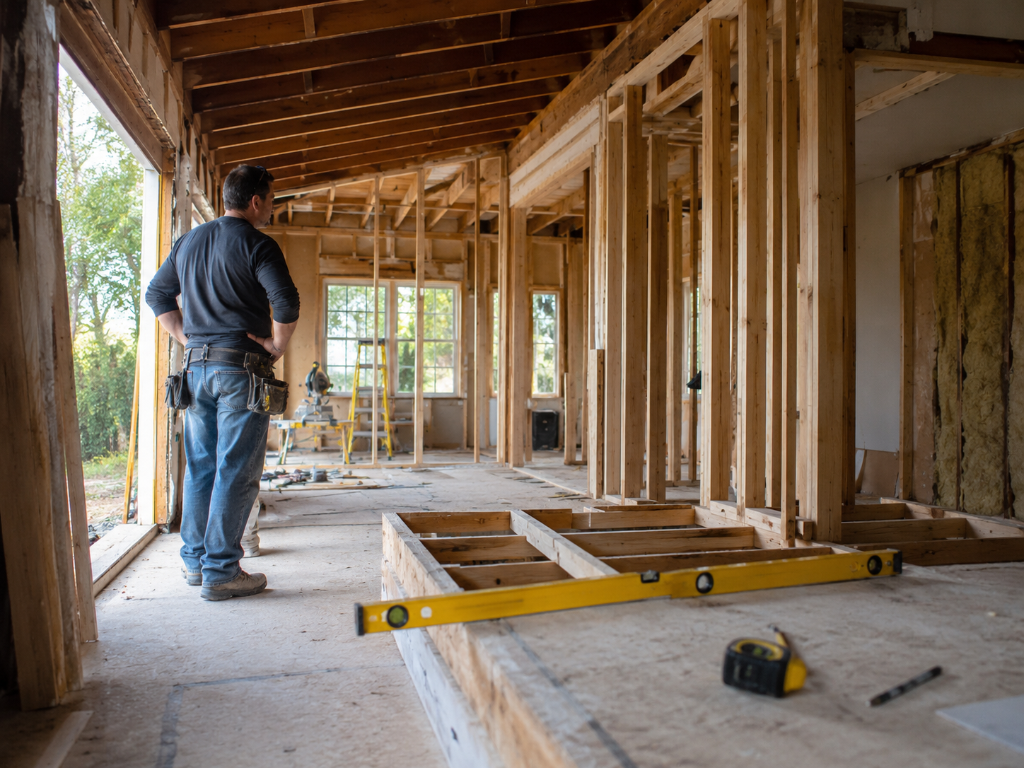Construction framing and larger renovation work
