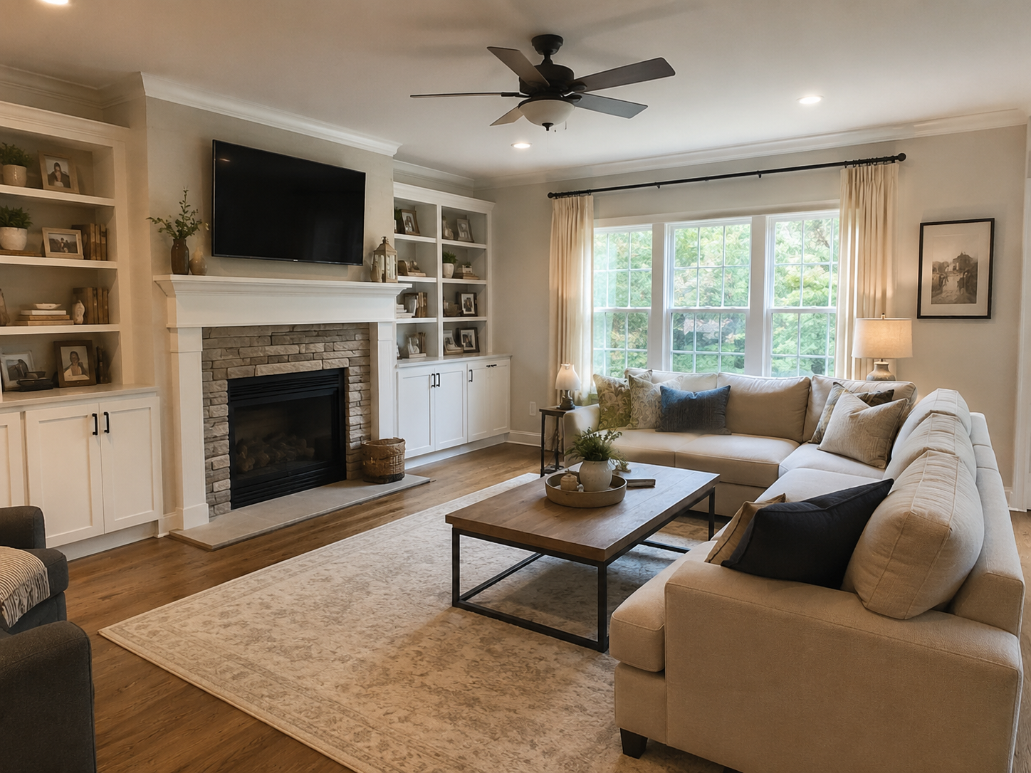 Illustrative living room renovation
