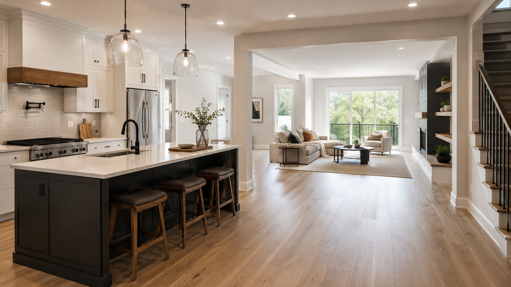 Illustrative open concept renovation